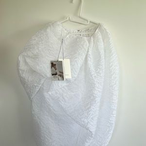 CECILIE BAHNSEN White Ferris Midi Skirt